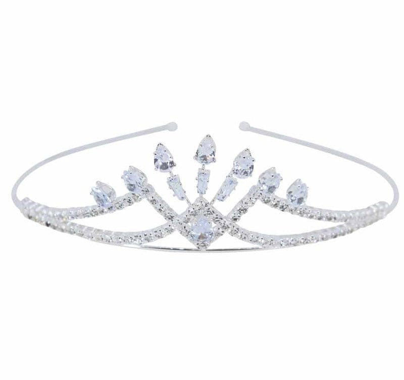 Bridesmaid Tiaras CZ Cubic Zirconia Tiara Flower Girl Small Tiaras Photo Props Prom Bride Wedding Hair Crown Accessories  UK Seller