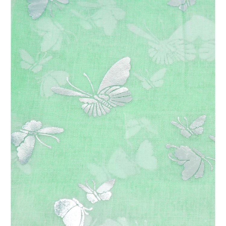 Foil Butterfly Print Maxi Scarves Gifts UK Seller Mum Nan Sister Cotton Summer 2022