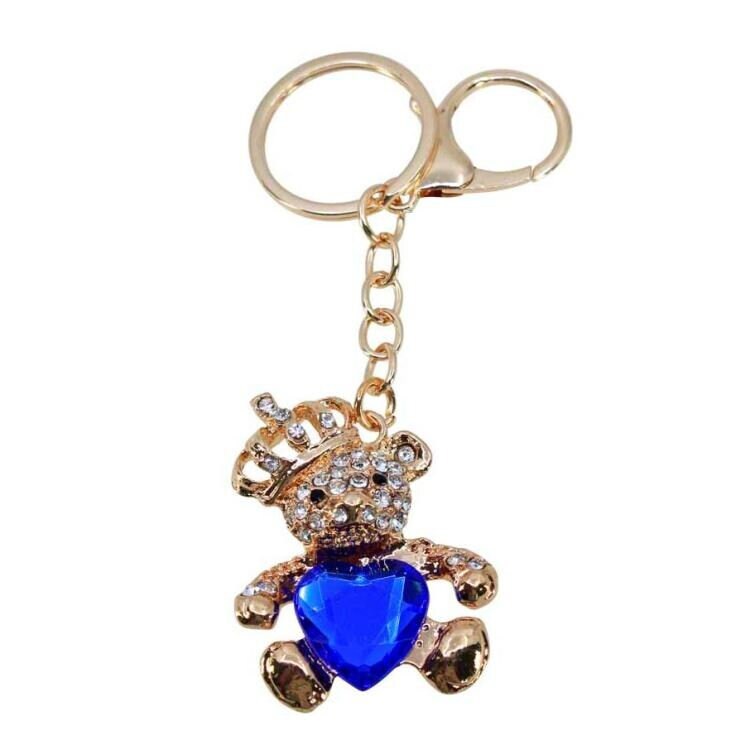 Queen Elizabeth Teddy Bear Keyring  Gold & Silver Genuine Crystal Necklaces Mum Sister Nan Memorial Birthday Christmas UK Etsy Seller