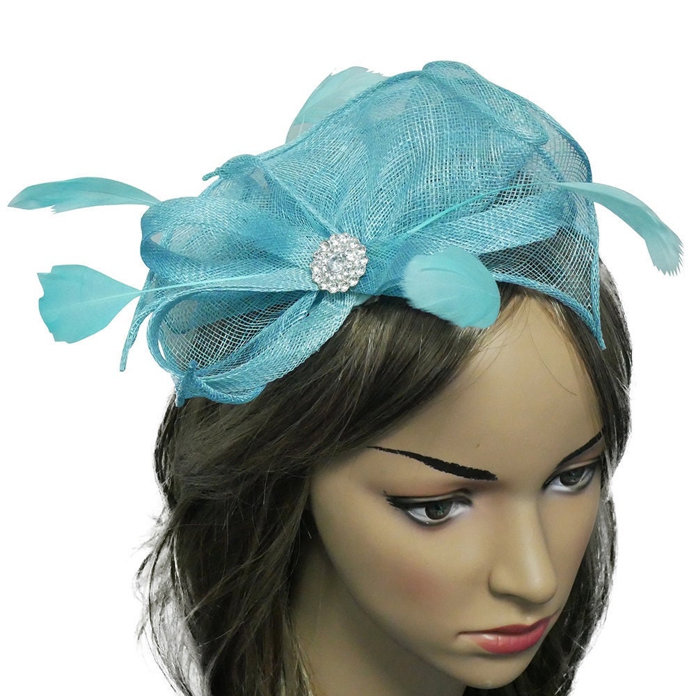 Mint Blue Pink Grey Lilac Fascinator Wedding Ascot Hat Hair Small Fascinator Brooch Clip Mother Of The Bride Bridal UK Seller