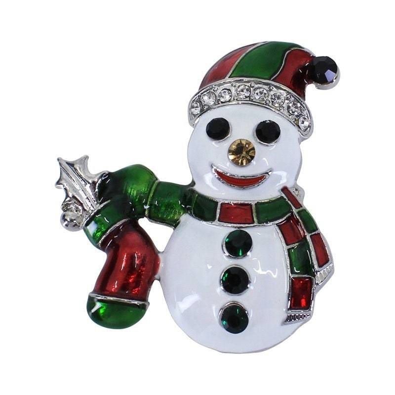 Christmas Tree Brooch 2020 UK Seller Christmas Decorations Crystal Pin Badge Boxed Set XMAS Personalised Gifts for Ladies Bauble Snowman