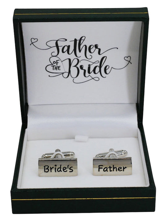 Brides Father Cufflinks for Men Wedding Party Father Of The Bride Gifts Boxed Cuff Link Set Dad Men