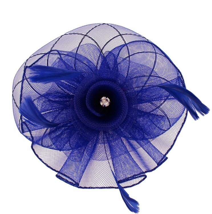 Purple Blue Grey Fascinator Wedding Ascot Hat Hair Small Fascinator Brooch Clip Mother Of The Bride Bridal UK Seller