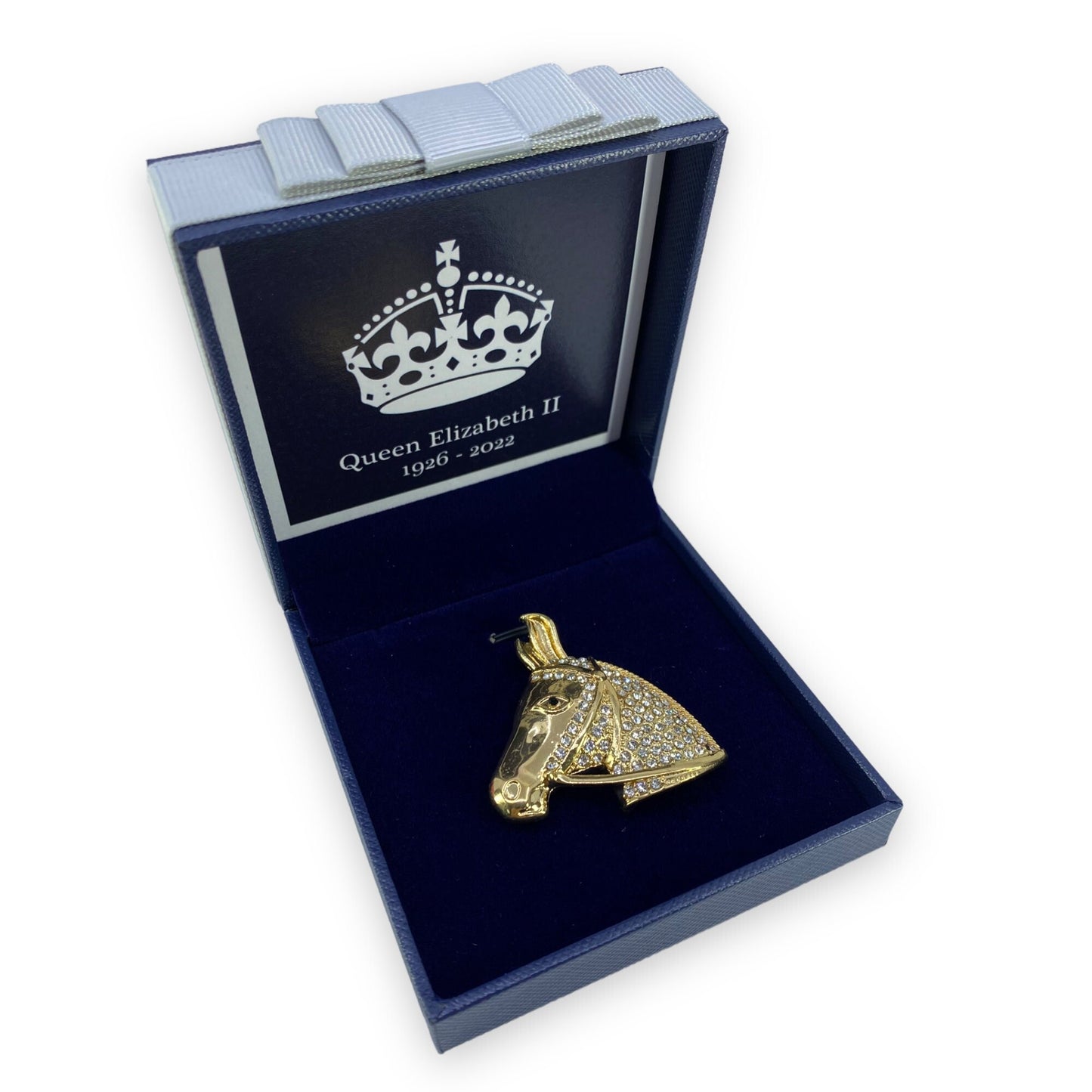 Queen Elizabeth II Royal Horse Memorial Brooch 2022 Platinum Jubilee Keepsake Gift Souvenir Queens Mum Nan Gran Brooch Boxed Gift Set UK