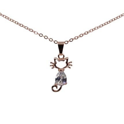 Cat Gifts For Mum Cat Necklace Pendant Women Genuine Crystal Cat Jewellery Birthday Mothers Day Christmas Cute Quotes UK Seller Gold Silver