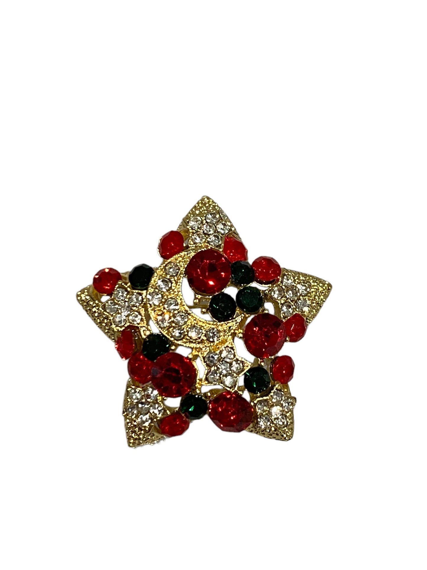 Christmas Brooch Star 2022 Genuine Crystal UK Seller Decorations Crystal Pin Badge Boxed XMAS Gift Mum Dad Nan Teacher