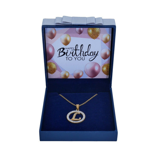 18th 16th Birthday Stainless Steel Initial Pendant Capital Letter Alphabet Necklace Crystal Stones 18” Chain Personalised Birthday Gifts