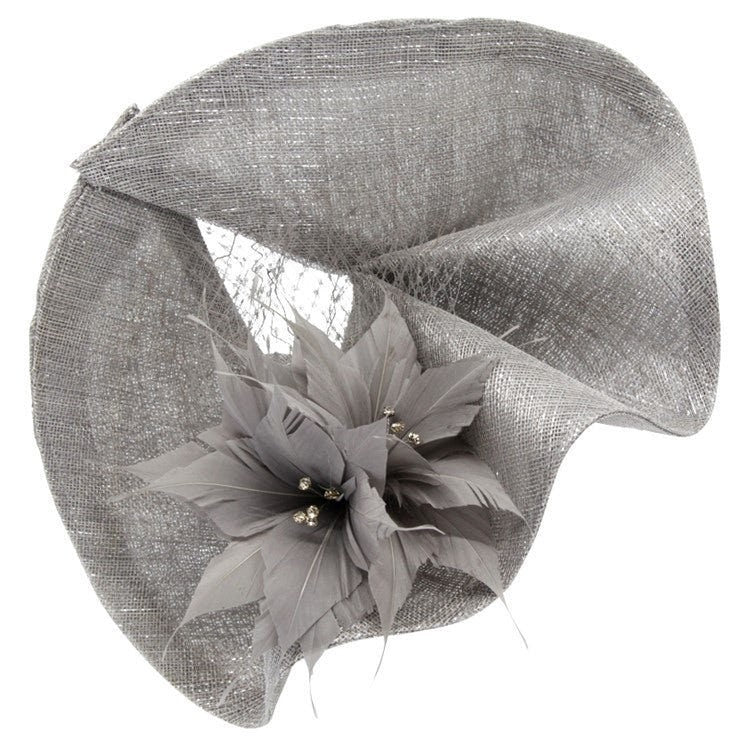 Pink Grey Fascinator Wedding Ascot Hat Hair Small Fascinator Brooch Clip Mother Of The Bride Bridal UK Seller