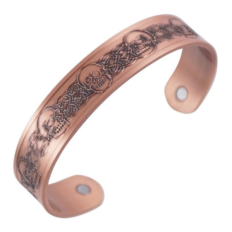 Celtic Skull Magnetic Bangle Bracelet Arthritis Pain Relief Rheumatism Earth Magnets Health Management Women Ladies Gifts