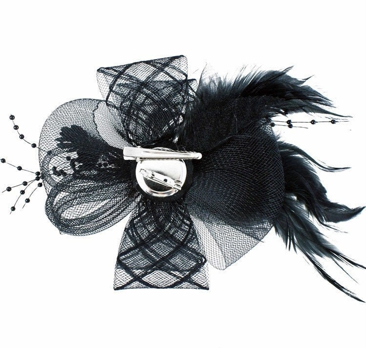 Navy Blue Black Ivory Purple Fascinator Clip Wedding Ascot Hat Brooch Pin Fascinator Brooch Mother Of The Bride Bridesmaid Bridal UK Seller