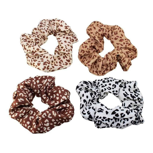 Assorted Animal Print Scrunchies 2 Pack Hair Scrunchy Hair Accessories Hair Ties Bobbles UK Seller