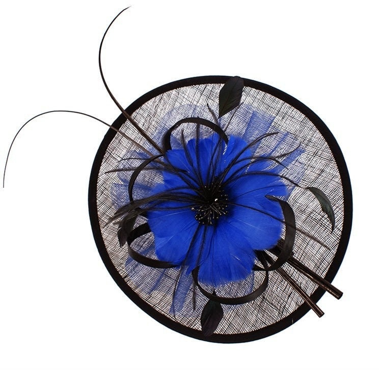 Pink Royal Blue Black White Hat Fascinator Wedding Ascot Hat Hairband Headband  Fascinator Brooch Clip Mother Of The Bride Bridal UK Seller