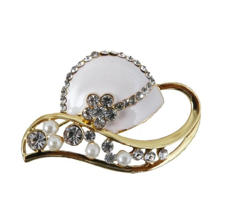 Hat Brooch Ladies Hat Pin Badge Genuine Crystal Hat Gifts For Mum Nan Grandma UK Seller Christmas Birthday Mothers Day