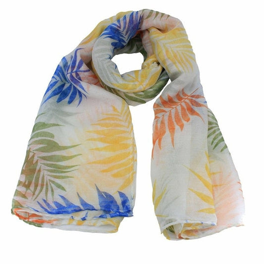 Leaf Print Maxi Scarf High Quality Cotton Feel Super Soft Winter Scarves Christmas Gifts  UK Seller