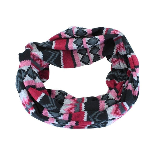 Winter Scarf Women UK Seller Infinity Scarves  Fair Isle Design Endless Scarf Ladies Winter Scarves For Women Teenagers UK Seller