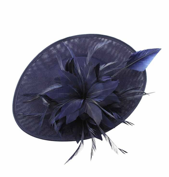 Navy Grey Mint Blue Fascinator Wedding Ascot Hat Hair Small Fascinator Brooch Clip Mother Of The Bride Bridal UK Seller