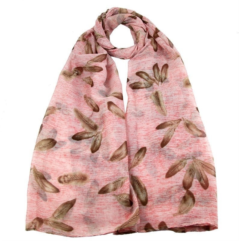 Feather Print Maxi Scarf High Quality Cotton Feel Super Soft Winter Scarves Shawl Wrap Christmas Gifts  UK Gifts Mum Nan Sister Friend