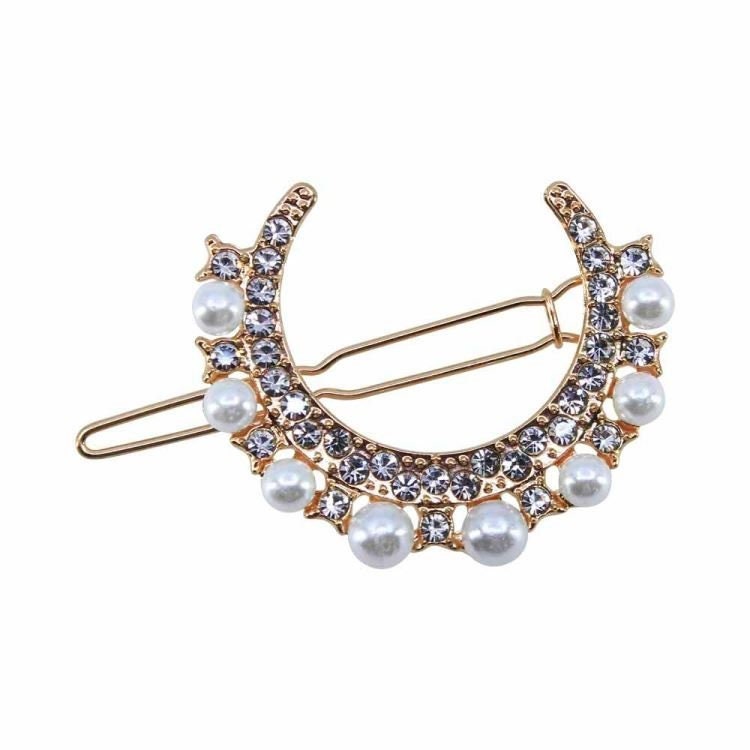 White Pearl Genuine Crystal Silver Gold Hair Clip Grip Bridal Hair Accessories Wedding Bride Bridesmaid UK Seller