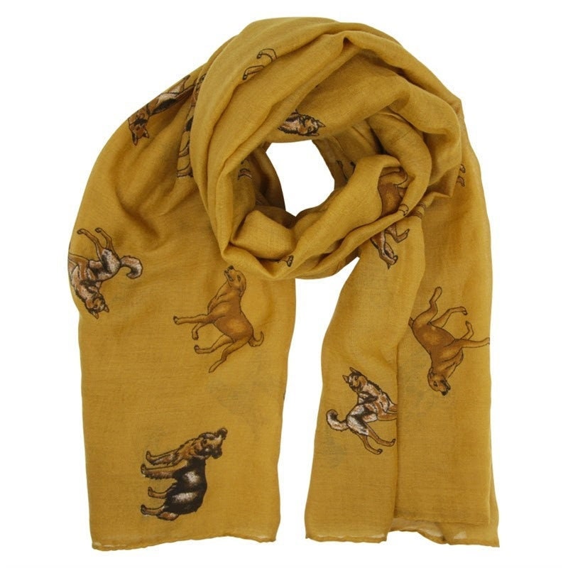 Dog Print Maxi Scarf High Quality Cotton Feel Super Soft Winter Scarves Christmas Gifts  UK Seller