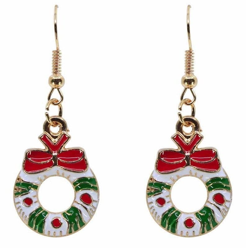 Christmas Earrings Santa Christmas Tree Reindeer Bells Novelty Drop Earrings Secret Santa Gifts Mum Sister Friend Teacher