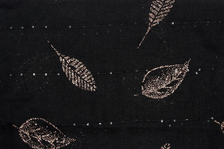 Glitter Leaf Print Maxi Scarf Sequin Detail High Quality Cotton Feel Super Soft Winter Scarves Christmas Gifts  UK Seller Mum Nan Sister