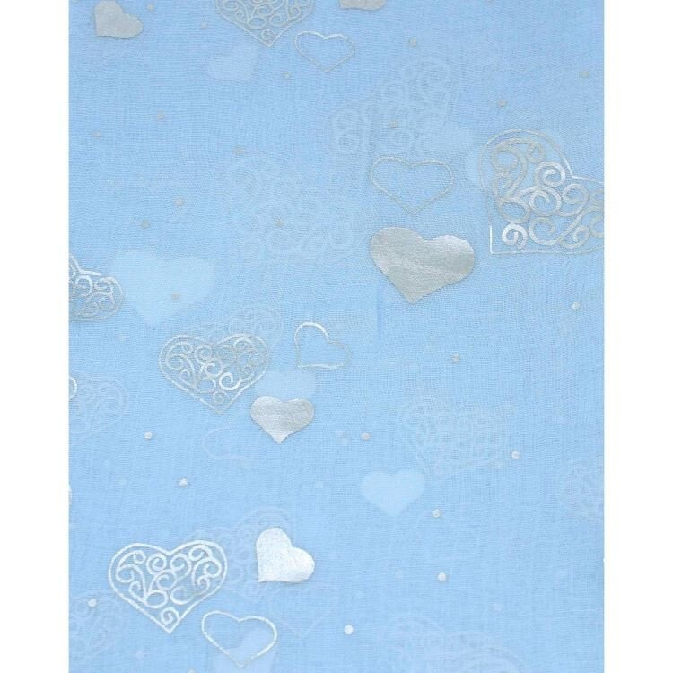 Foil Love Heart Print Maxi Scarf  Gifts UK Seller Mum Nan Sister Cotton Summer