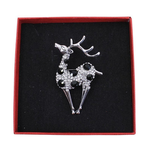 Christmas Tree Brooch 2020 UK Seller Reindeer Stocking Filler Decorations Crystal Pin Badge Boxed Set XMAS Personalised Gifts for Ladies