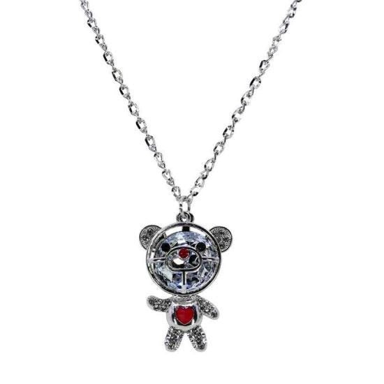 NEW! XXL Statement Teddy Bear Pendant Gold & Silver Genuine Crystals Different Necklaces Jewellery Women Birthday Christmas UK Etsy Seller