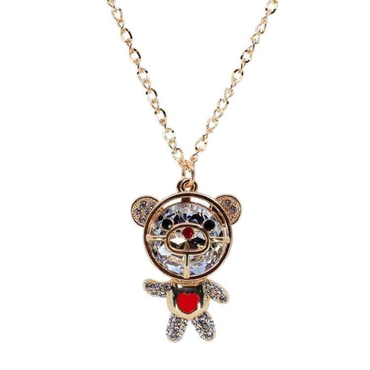 NEW! XXL Statement Teddy Bear Pendant Gold & Silver Genuine Crystals Different Necklaces Jewellery Women Birthday Christmas UK Etsy Seller