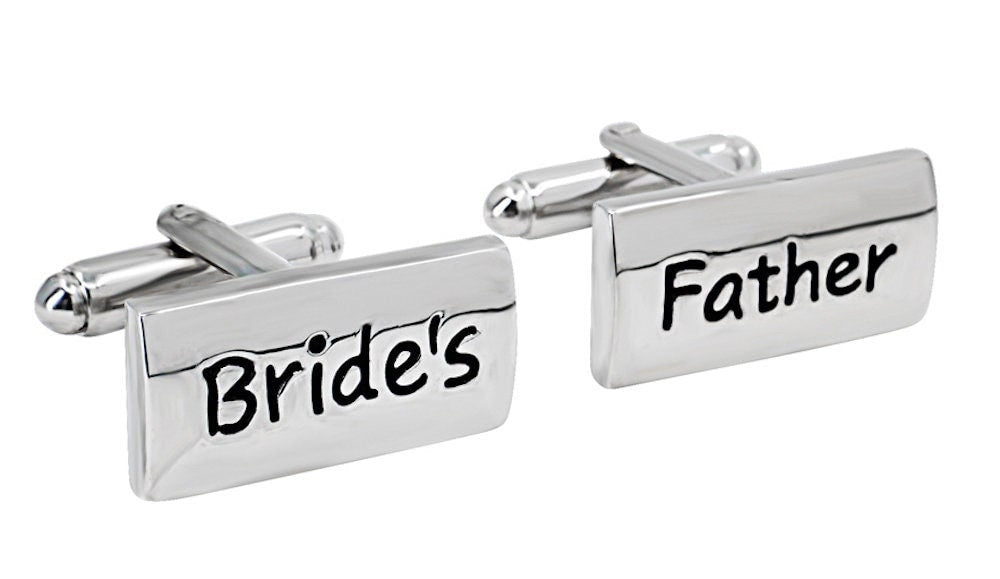 Brides Father Cufflinks for Men Wedding Party Father Of The Bride Gifts Boxed Cuff Link Set Dad Men