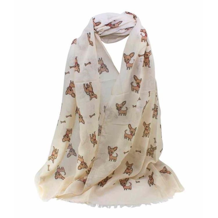 Blue White Dog Print Maxi Fashion Scarf Wrap Shawl Women Cotton Feel High Quality