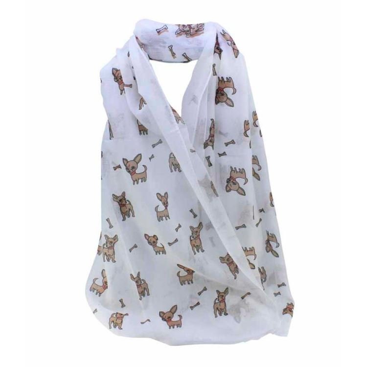 Blue White Dog Print Maxi Fashion Scarf Wrap Shawl Women Cotton Feel High Quality