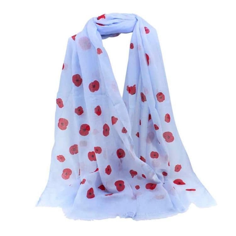 NEW! Poppy Print Maxi Scarf High Quality Soft Remembrance Winter Scarves Christmas Gifts For Women Mum Nan Sister Friend UK Seller 2022