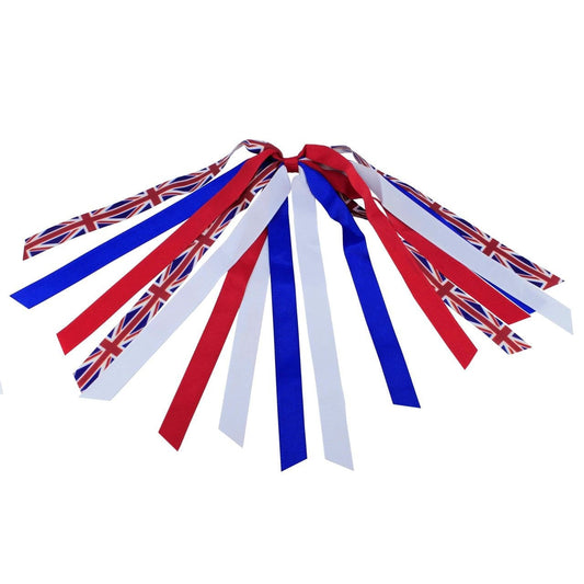 Union Jack Hair Clips UK Hair Accessories King Charles Coronation Hair Ties Bows Ribbons Girls Decorations Red Blue White