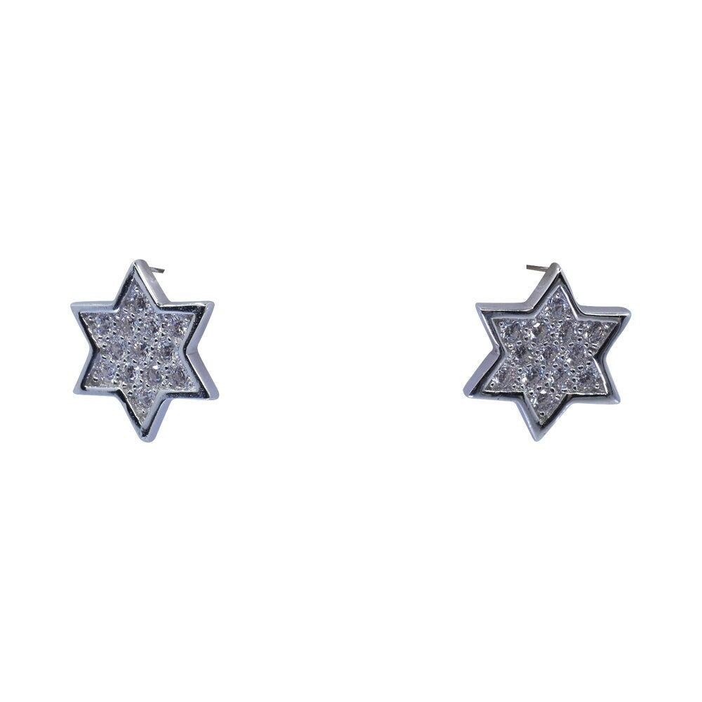 Star Of David CZ Diamond Stud Earrings Sterling Silver Gift Women Girls Secret Santa  Christmas Gift Stocking Filler UK SincerelyForYou