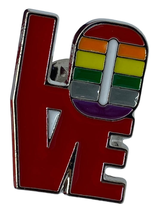 LGBT Pins Rainbow Pride Flag Peace Heart Love Is Love Enamel Pin Badge Brooch