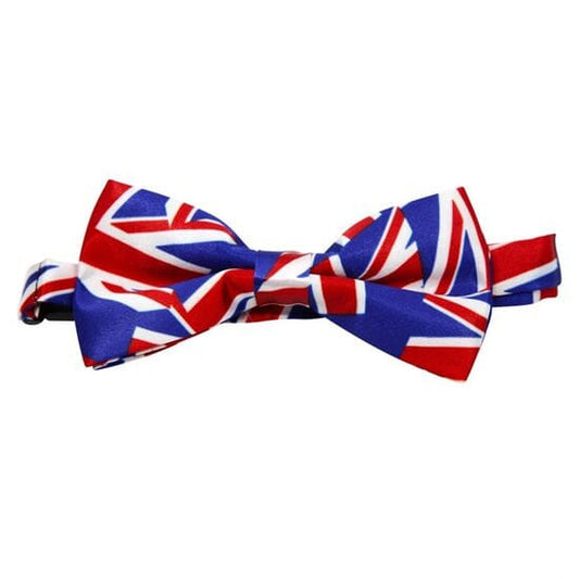 Union Jack Bow Tie UK Accessories King Charles Coronation  Bows Ribbons Decorations Red Blue White Men Women