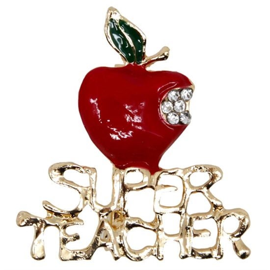 Teacher thank You Gift Set Cute Apple Brooch Appreciation Gifts End Of School