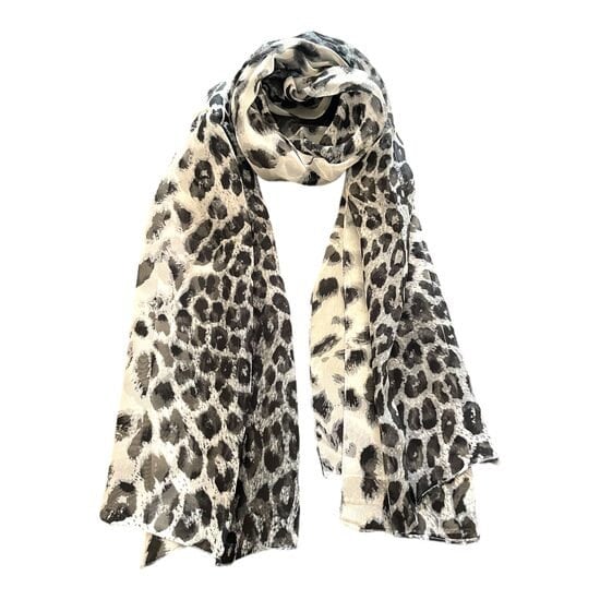 Silk Inspired Scarf Women Super Soft Scarves Light Weight Animal Leopard Print Summer Print Silk Scarves Shawl Wrap