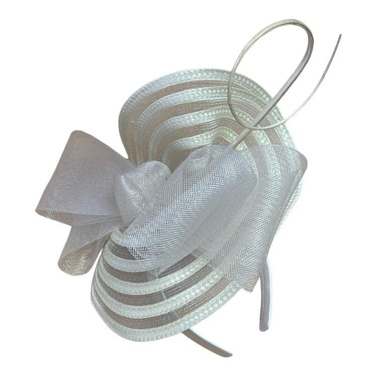 Large Mesh Bow Headband Clip Fascinator Wedding Mother Of The Bride Ascot Races Bridal Hair Accessories Party Guest